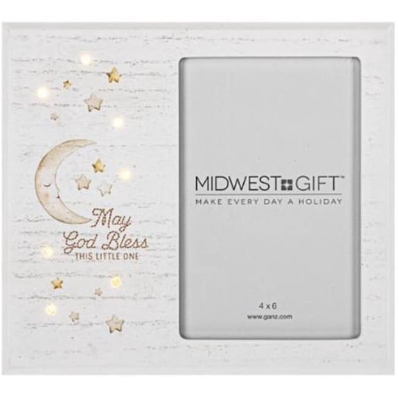 GANZ USA 630446 Photo Frame - May God Bless This Little One - Holds 4 x 6 in.