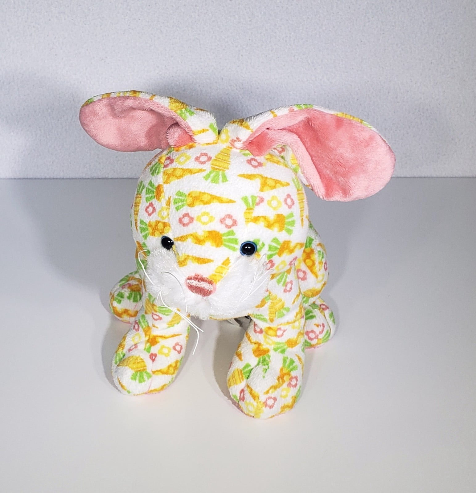 GANZ Webkinz - Carrots Floppy Ear Easter Bunny Rabbit 9" Plush Stuffed Toy (No Webkinz Code)(BONUS 1 WEBKINZ GIFT BAG)