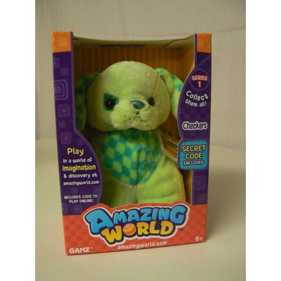 GANZ World Green Dog Checkers With Code Item