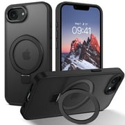 GAOBAO Case for iPhone 16e 6.1", Compatible with MagSafe, Shockproof Protective Cover with Loop Stand, Camera Protection Metal Button Frame Magnetic Phone Case