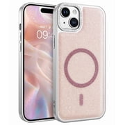 GAOBAO Designed for iPhone 15 Plus Case, Magnetic Drop Resistant Glitter Full Camera Protection for iPhone 15 Plus 6.7 , Pink