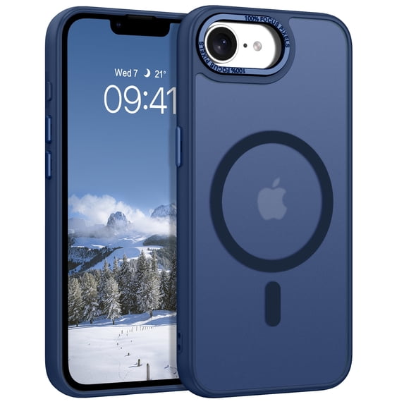 GAOBAO Magnetic Case for iPhone 16e / iPhone 17e, Compatible with MagSafe, Skin Feel Shockproof Anti-Fingerprint Protective Cover for 6.1", Blue
