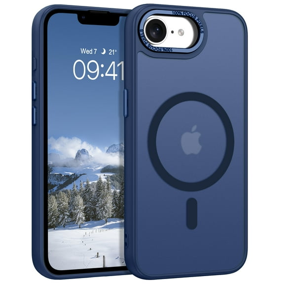 GAOBAO Magnetic Case for iPhone 16e, Compatible with MagSafe, Skin Feel Shockproof Anti-Fingerprint Protective Cover for 6.1", Blue