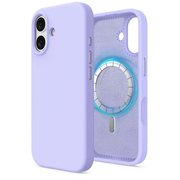 GAOBAO Magnetic Case for iPhone 17 - MagSafe Compatible, Liquid Silicone with Metal Buttons & Camera Protection - Soft Touch, Shockproof Cover, Purple