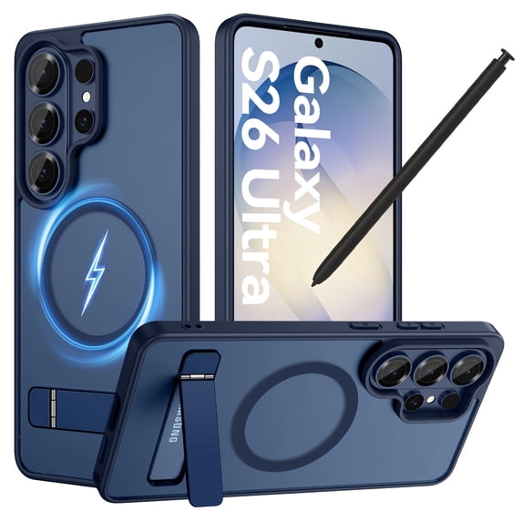 GAOBAO Magnetic for Samsung Galaxy S26 Ultra Case, MagSafe Compatible, Drop Protection Shockproof Matte Translucent Slim Protective Cover with Invisible Stand for Galaxy S26 Ultra 6.9", Blue