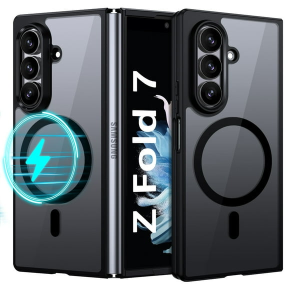 GAOBAO Magnetic for Samsung Galaxy Z Fold 7 Case, Hinge Protection, Shockproof Translucent Slim Phone Case for Samsung Z Fold 7, Clear