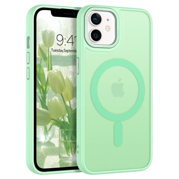 GAOBAO Magnetic for iPhone 12 Case/iPhone 12 Pro Case, Compatible with MagSafe, Translucent Matte Slim Shockproof Phone Case