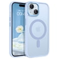 thumbnail image 1 of GAOBAO Magnetic for iPhone 15 Case, Compatible with MagSafe, Drop Protection, 6.1" Metal Camera Frame Translucent Slim Protective Cover for Women Girls, Blue, 1 of 10