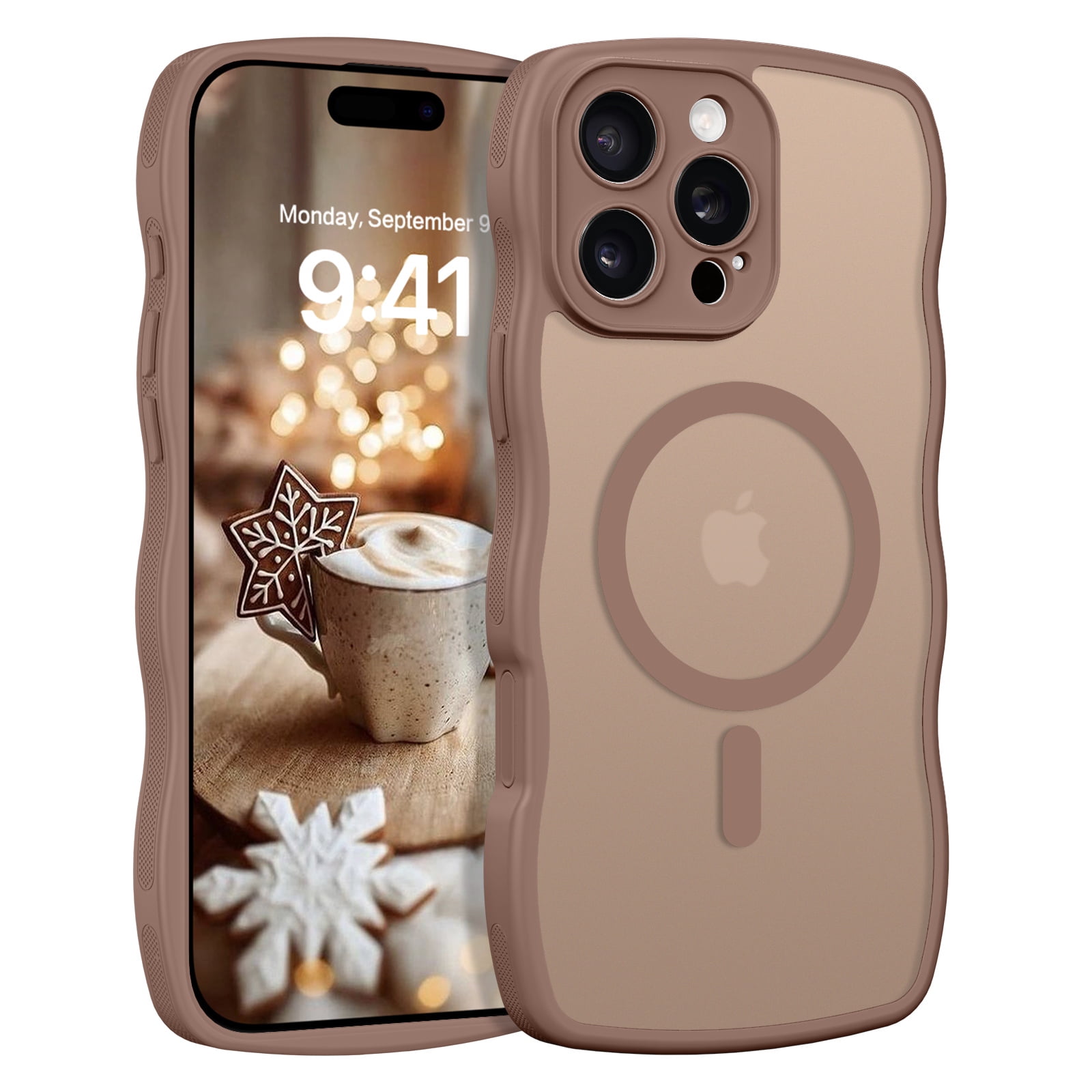 BRELIE Cover con Magnete, Custodia Magnetica per Telefono con Pellicola Protettiva per la Privacy, Compatibile con iPhone 13 Mini, Ricarica Wireless MagSafe da 20 W, Antiurto, Antigraffio Trasparente