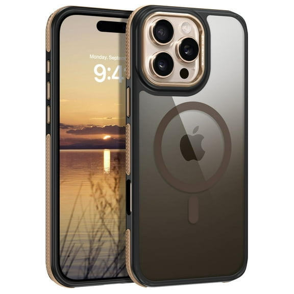 GAOBAO Magnetic for iPhone 16 Pro Max Case, Compatible with MagSafe, Translucent Matte Slim Fit Anti-Slip Shockproof Protective Cover Case for 6.9", Desert Titanium