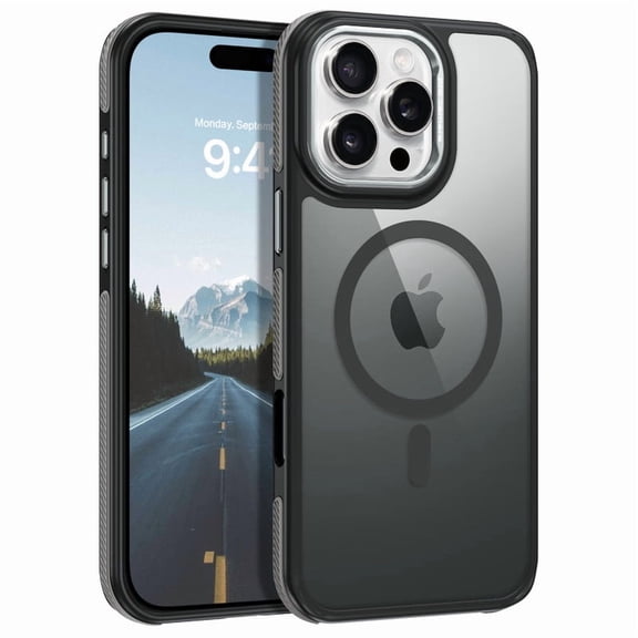 GAOBAO Magnetic for iPhone 16 Pro Max Case, Compatible with MagSafe, Translucent Matte Slim Fit Anti-Slip Shockproof Protective Cover Case for 6.9", Natural Titanium