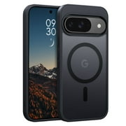 جراب GAOBAO لهاتف Google Pixel 9 وPixel 9 Pro جراب مغناطيسي شفاف غير لامع نحيف مقاوم للصدمات لهاتف Google Pixel 9/9 Pro 6.3 2024، أسود