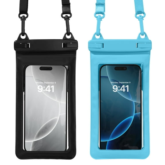 GAOBAO Waterproof Phone Pouch, IPX8 Cell Phone Dry Bag Case with Lanyard, Compatible with iPhone/Samsung, Up to 8.3", 2 Pack