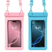 GAOBAO Waterproof Phone Pouch, IPX8 Cell Phone Dry Bag Case with Lanyard, Compatible with iPhone/Samsung, Up to 8.3", 2 Pack