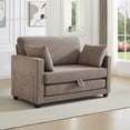 thumbnail image 1 of GAOHAPY 52" Loveseat Sleeper Sofa Bed,2 in 1 Convertible Floor Sofa Bed for Small Spaces,Pull Out Couch with Deep Seat,2 Pillows and Solid Frame Floor Couch for Living Room,Apartment, 1 of 9