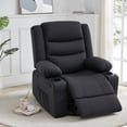 thumbnail image 1 of GAOHAPY Rocker Recliner Chair,360° Swivel Recliner Chair for Adults,Oversized Single Sofa Seat with Cup Holders,Recliner Single Sofa with Side Pocket(Black), 1 of 7