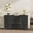 thumbnail image 1 of GAOMON 10-Drawer Fabric Dresser for Closet, 55" TV Stand with Power Outlets, 47" Wide Entertainment Center for Bedroom, Living Room, or Entryway, Black Willow, 1 of 7