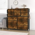 thumbnail image 1 of GAOMON 12 Drawer Fabric Dresser with Side Pockets and Hooks, Sturdy Chest of Drawers for Bedroom, Closet, Living Room, or Hallway, Modern Storage Organizer with Anti-Tip Design, Brown, 1 of 8