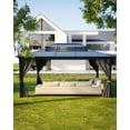thumbnail image 1 of GAOMON 12' x 16' Hardtop Gazebo with Double Polycarbonate Roof, Aluminum Alloy Frame, Net, and Curtain – Elegant Outdoor Shelter for Patio, Deck, Backyard, Lawn, and Garden, 1 of 6