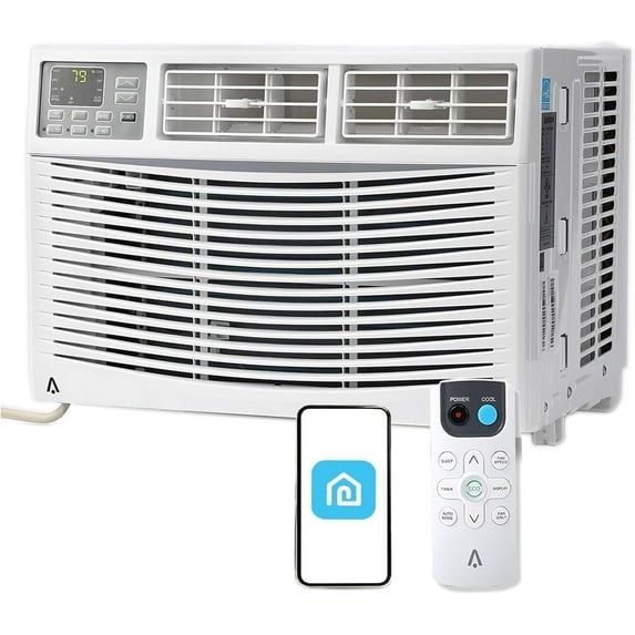 GAOMON 12000 BTU Window Air Conditioner 115V, Fastcooling for 550 Sq.Ft Room, Wi-Fi Enabled Remote Control, Reusable Filter, Perfect for APT, Living Room, Office