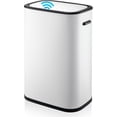 thumbnail image 1 of GAOMON 14.5 Gallon Automatic Touchless Stainless Steel Trash Can with Lid, Motion Sensor Garbage Bin Container with Handles, Trash Wastebasket for Kitchen, Bathroom, Bedroom and Outdoor,White, 1 of 7