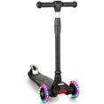 thumbnail image 1 of GAOMON 3 Wheel Scooter with Light Up Wheels, 4 Adjustable Heights, ABEC-9 Bearings, Lean-to-Steer Kick Scooter for Ages 3-8, Black, 1 of 6