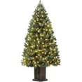 thumbnail image 1 of GAOMON 4.5FT Pre-Lit Artificial Christmas Tree, Green, Bracket Box (1pc), Red Berries, 5 Themed Light Boxes, Indoor Outdoor Holiday Decor, 1 of 9