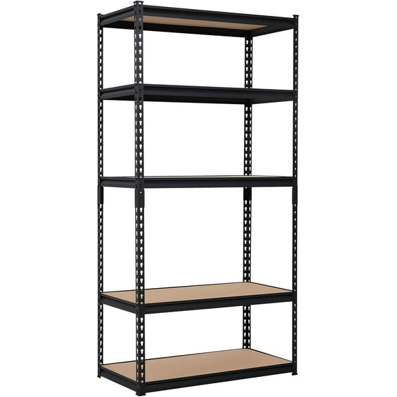 GAOMON 5-Tier Heavy-Duty Garage Shelving Unit, 72" H x 35" W x 18" D, Adjustable Metal Storage Rack for Garage, Warehouse, Utility Room, Industrial Organization