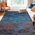 thumbnail image 1 of GAOMON 5x7 Washable Vintage Distressed Ombre Area Rug - Soft Non-Slip Accent Rug for Any Room, Orange/Navy Multi, 1 of 7