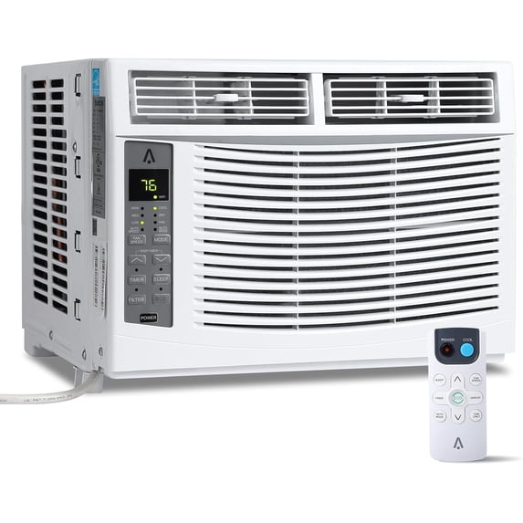 GAOMON 6000 BTU Window Air Conditioner, 3-in-1 AC Unit with Cooling, Dehumidifier & Fan, Sleep Mode, Timer, Easy Install Kit, Cools Rooms Up to 350 Sq. Ft, 115V