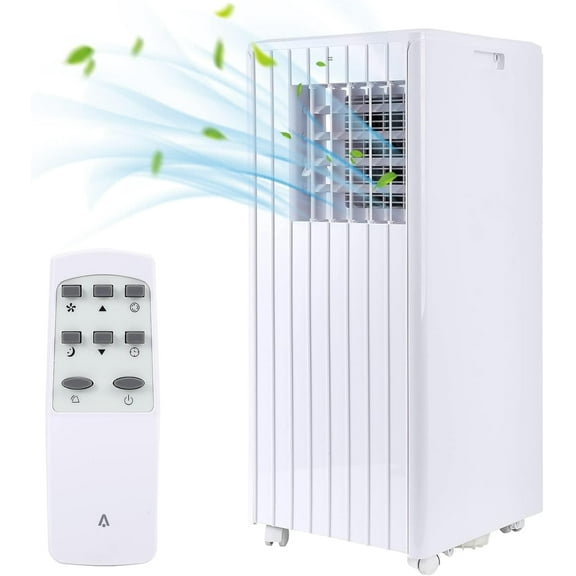 GAOMON 8000 BTU Portable Air Conditioner – 3-in-1 AC Unit with Dehumidifier & Fan, Remote Control, 24H Timer, Compact Room Cooling for Spaces Up to 250 Sq. Ft., Window Kit Included