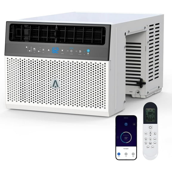 GAOMON 8000 BTU Window Air Conditioners, U-Shaped Air Conditioner Window Unit, Cools up to 370 Sq.ft, 6 Modes 24H Timer Energy-saving Window AC Units, Full Window View, White