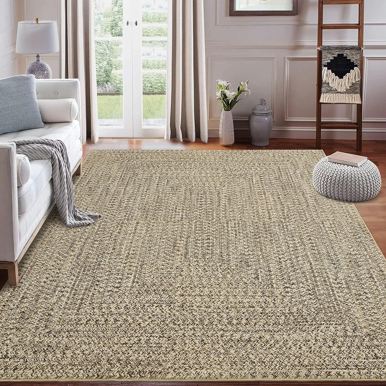 Men's Rugs GAOMON 9' x 12' Area Rug Modern Braided Print Rugs for Living Room ...