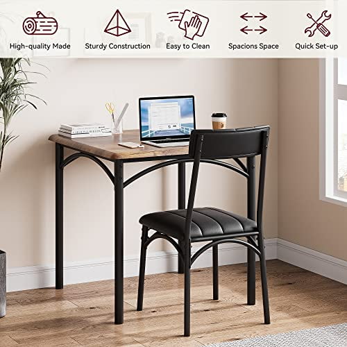 GAOMON Dining Table Set for 2, Kitchen Table and Chairs for 2 with ...