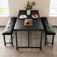 thumbnail image 1 of GAOMON Dining Table Set for 4, 3 Piece Set Farmhouse Rectangular Dining Room Table Set, Space Saving Dining Table for Apartment, Studio (Black), 1 of 7