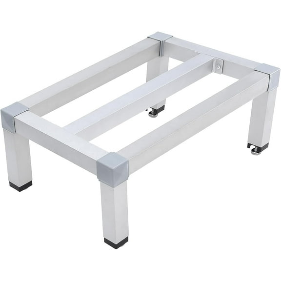 GAOMON Dunnage Rack Aluminum 18'' x 12'', 12-Inch Elevated Storage Solution with 1000 Lb Capacity for Kitchens, Restaurants, Supermarkets, and Grocery Stores