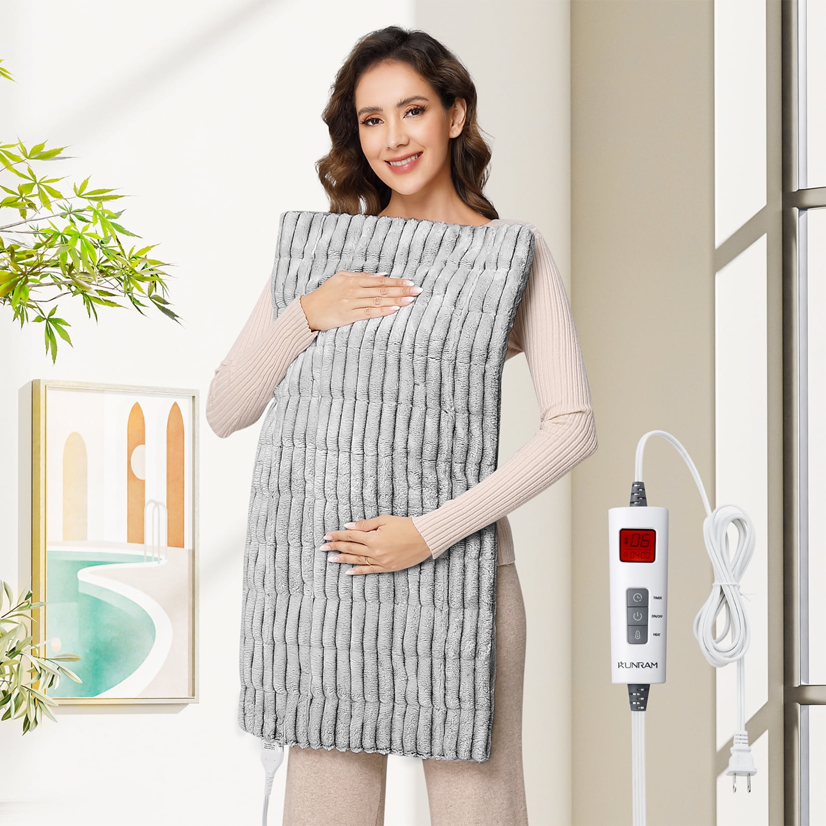 GAOMON Electric Heating Pad 33"x17", Relieves Shoulder and Back Pain