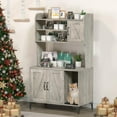 thumbnail image 1 of GAOMON Hidden Cat Litter Box Furniture with Storage, Enclosed Cat Litter Cabinet with Shelf, Multi-Functional Cat House for Living Room or Bedroom， Grey, 1 of 8