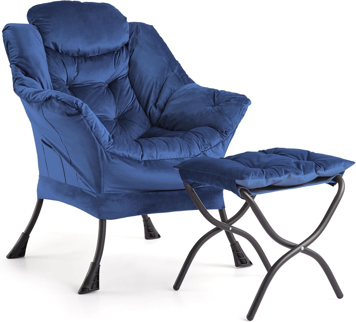 GAOMON Lazy Chair with Ottoman, Comfortable Reading Chairs with ...