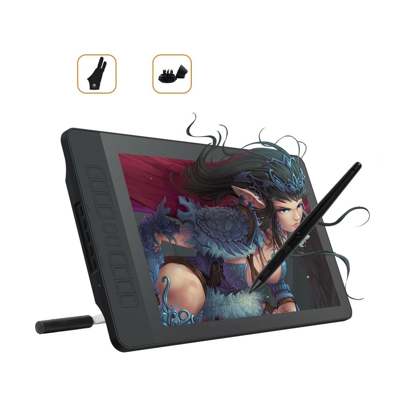 液タブ・ペンタブ Graphics IPS Pen Display PD-1560 GAOMON PD1560 344.16 x 193.59 mm HD Graphics Tablet, 8192