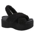 thumbnail image 1 of 【GAP-1】Belovely Women's Memory foam slippers Cross with comfortable plush slippers Footwear Girl Shoe Walking Shoes Flipflop Slide Casual Cotton Soft Comfy, 1 of 3