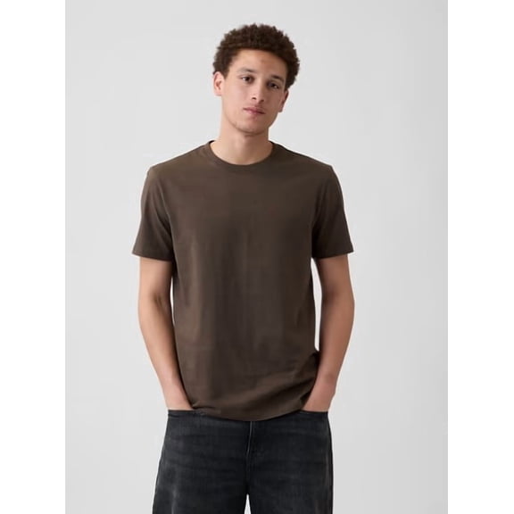 GAP Everyday Soft Crewneck T-Shirt - Terra Brown - Size M