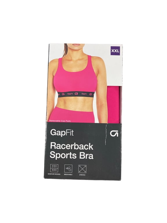 Fit Women's 4 Way Stretch Moisture Wicking Racerback Sports Bra (Fuchsia Purple, XS (32 A/B))