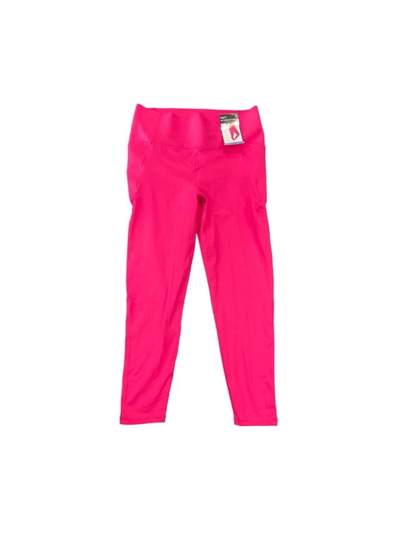 Fit Women's High Waisted 7/8 Side Pocket Compression Stretch Legging (Fuchsia Purple, XXL)