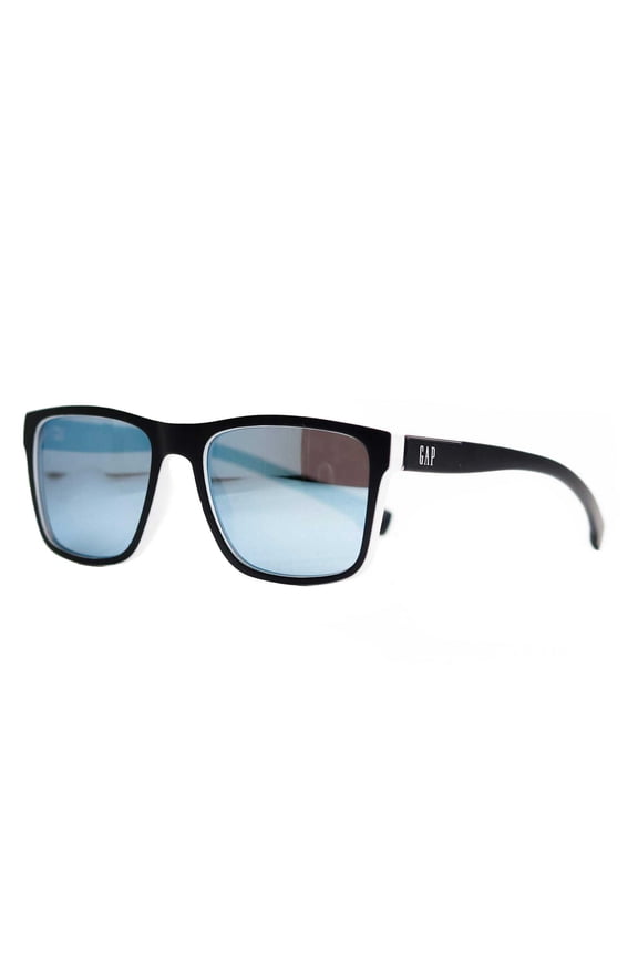 SGP408 BLA Men's Matte Black Rectangular Frame Sunglasses