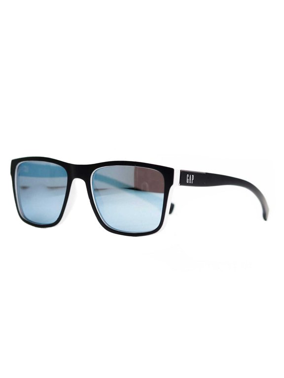 SGP408 BLA Men's Matte Black Rectangular Frame Sunglasses