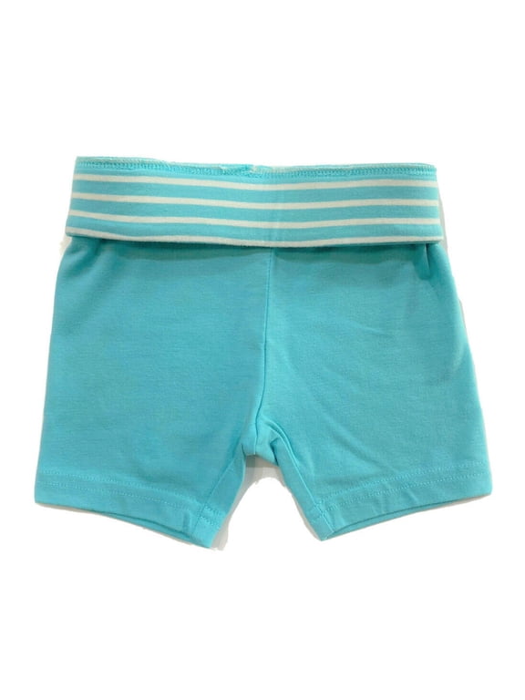 GIRLS SHORTS - SZ 12 18 MONTHS AQUA - STRETCH SHORTS PANTS