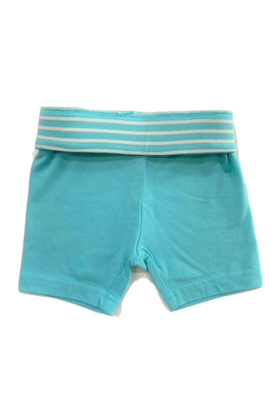 GIRLS SHORTS - SZ 12 18 MONTHS AQUA - STRETCH SHORTS PANTS