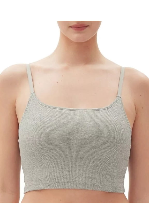 Body Women's Logo Comfort Cropped Bralette, Gray Small
