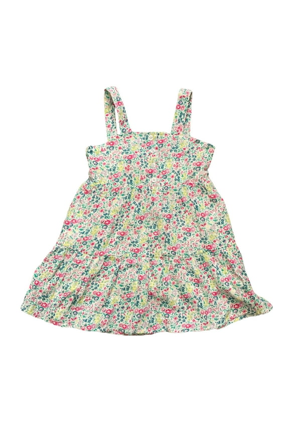 Girl's Soft Woven Summer Dress (Floral Print, XS (4/5))